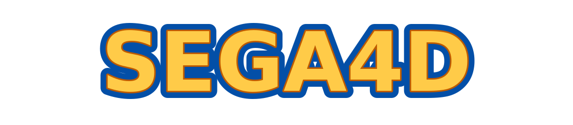 Logo SEGA4D berwarna emas dan biru